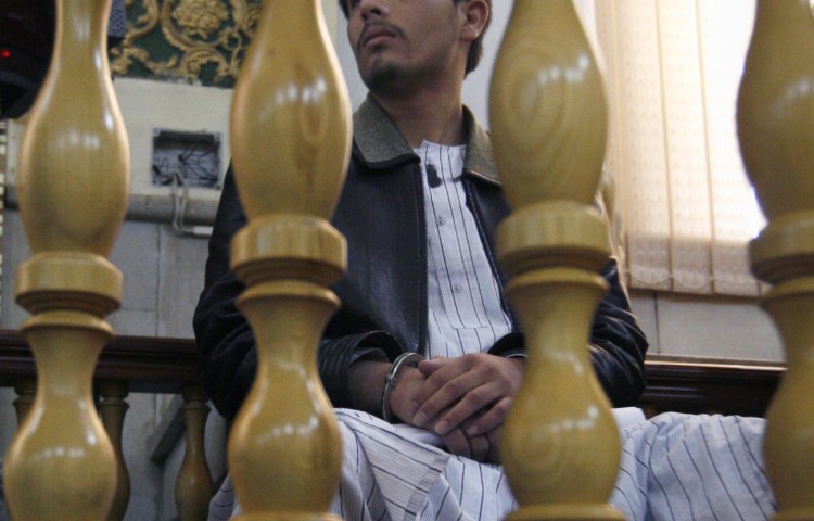 Parwez Kambakhsh in court in June. (AP Photo/Musadeq Sadeq)