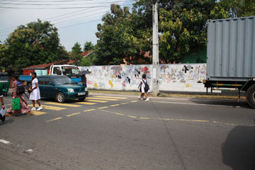 The crosswalk where Lasantha Wickramatunga was attacked in his car. (CPJ)