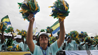 An election rally in Gabon. (AFP)