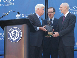 Sen. Christopher Dodd, Joel Simon, Michael Massing