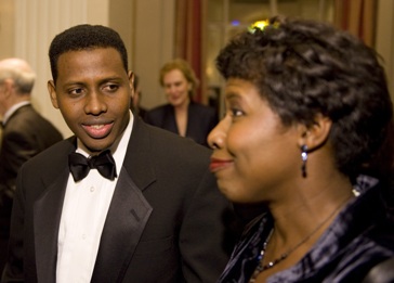 Mustafa Haji Abdinur and Gwen Ifill (AFP)