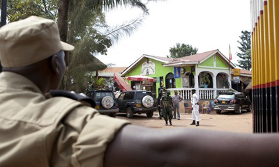 Police at the scene of one of Sunday's terrorist attacks. (Reuters)