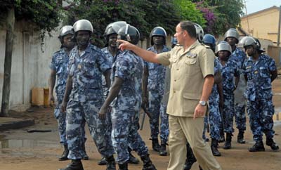 Didier Ledoux snapped this photo minutes before Lt. Colonel Romuald Létondot, seen here, confronted him. (Courtesy Didier Ledoux)