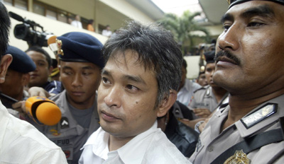 Arnada outside an earlier court hearing. (Reuters/Crack Palinggi)