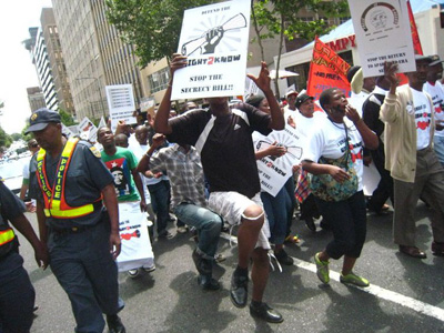 Right2Know protesters take to the streets of Johannesburg. (Media Monitoring Africa)