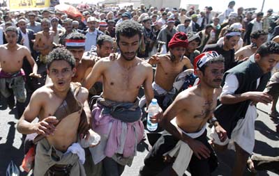 At least eight journalists were attacked on Saturday and Sunday while covering protests in Yemen. (Khaled Abdullah Ali Al Mahdi/Reuters)