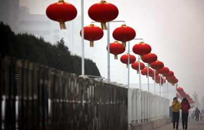 The sky over Beijing, as it turns out, isn't quite as blue as the government long claimed. (Reuters/David Gray)