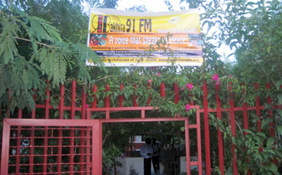 Ngor hosts 'Wake Up Juba,' a morning talk show on Radio Bakhita, pictured. (CPJ)