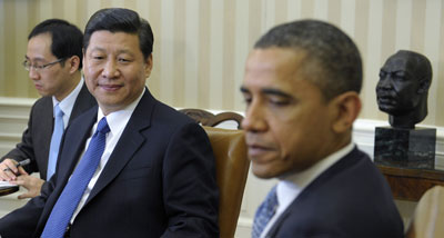 President Obama meets with Chinese Vice President Xi Jinping Tuesday at the White House. (AP/Susan Walsh)