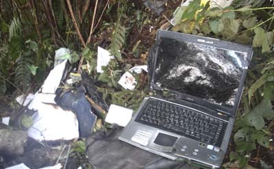 Debris and the belongings of passengers killed in the jet crash are being found around the wreckage site. (Reuters/Duyeh Cidayu)