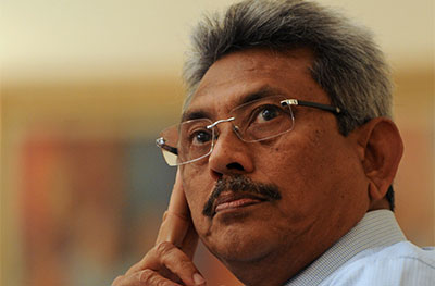 Defense Secretary Gotabaya Rajapaksa responded nastily to a question from The Sunday Leader, an editor says. (AFP/Ishara S.Kodikara)