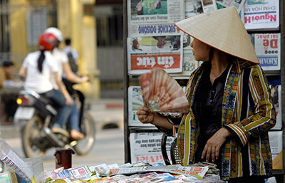 All news publications in Vietnam are owned and controlled by the government. (AP/Chitose Suzuki)