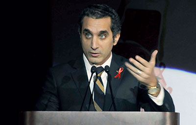 Egyptian TV host Bassem Youssef is under investigation for allegedly insulting Egypt's president, a criminal offense. (AP/Ahmed Omar)