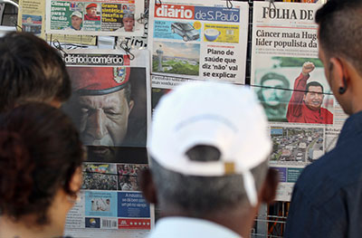 Os alvos da censura judicial vão de grandes jornais metropolitanos, na foto, a empresas de internet e blogueiros independentes. (Reuters / Paulo Whitaker)