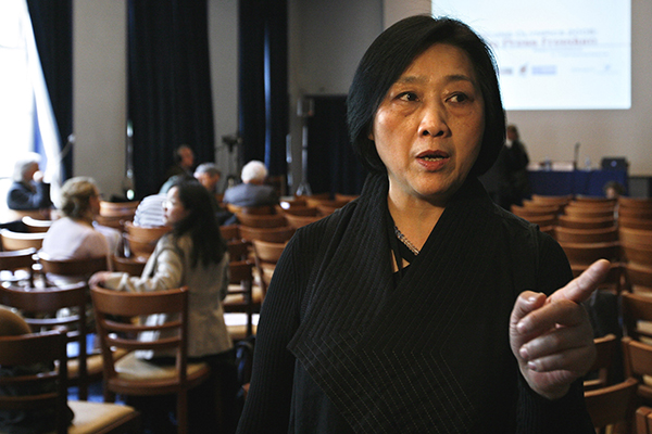 Gao at a press freedom conference in Paris, in April 2008,(AP/Jacques Brinon)