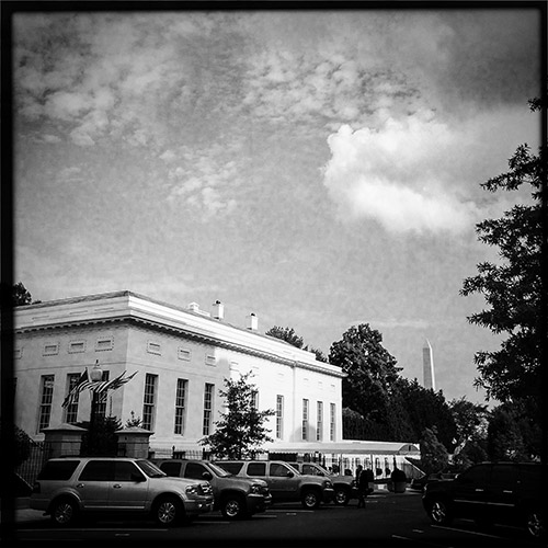 The west wing of the White House in July. The Obama administration is debating whether to support stronger encryption. (Geoffrey King/CPJ)