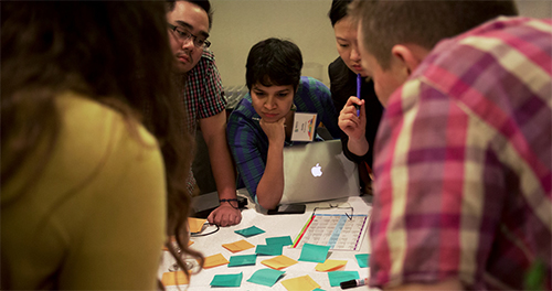 Participants at a RightsCon session in 2015. The annual conference, being held in San Francisco this week, focuses on human rights and technology. (Access Now/Kiri Delena)