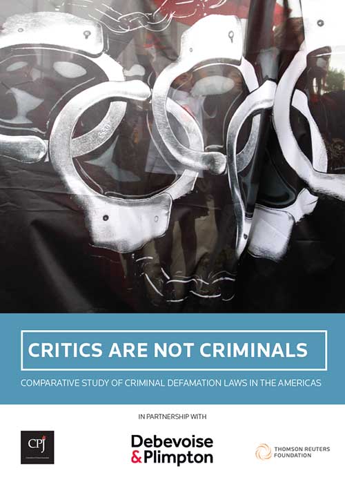 Los Críticos No Son Delincuentes: estudio comparativo de las leyes penales de difamación en las Américas