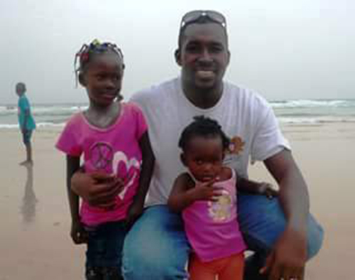 Sanna Camara, pictured with his children, says he struggled to support his family in exile. (Sanna Camara)
