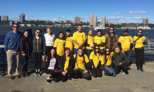 Participants pose for a photo at the 2015 Foley 5K Run in New York. (Instagram/RISC)