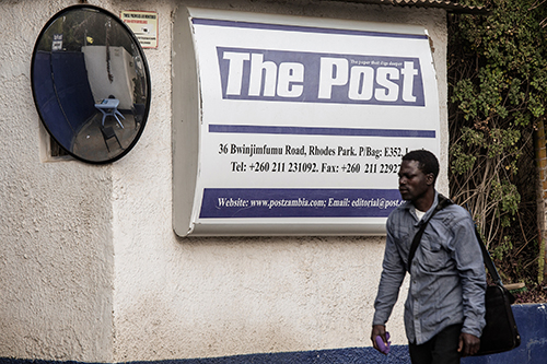 The office of critical newspaper The Post. Editors at the Zambian daily say the order to close it in June was politically motivated. (AFP/Gianluigi Guercia)