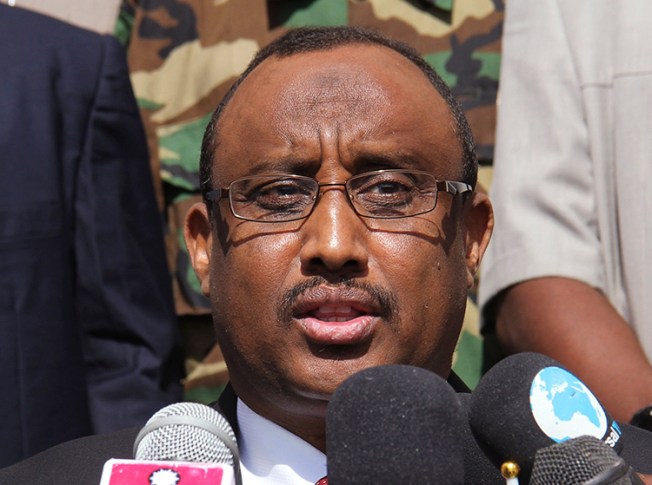 Puntland President Abdiweli Mohamed Ali gives his acceptance speech in Garowe, January 14, 2014. (Reuters)