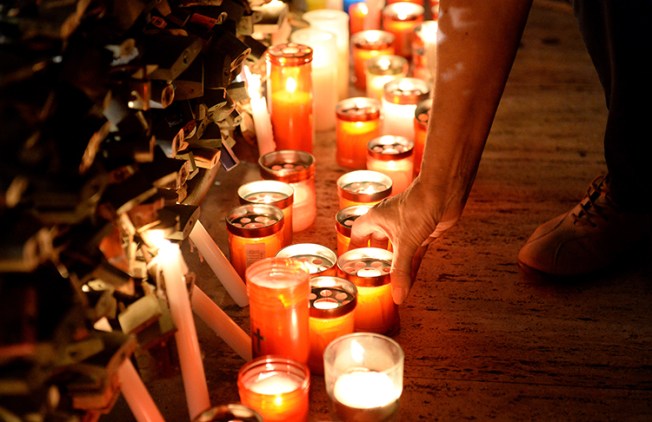 A vigil in Sliema, Malta, for Daphne Caruana Galizia, a critical blogger killed in a car bombing in October 2017. (AFP/Matthew Mirabelli)