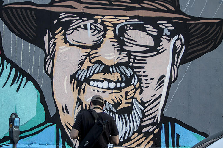 A mural in Monterrey of murdered Mexican journalist Javier Valdez Cárdenas. Mexico is the most deadly country in the Western hemisphere for journalists. (AFP/Julio Aguilar)