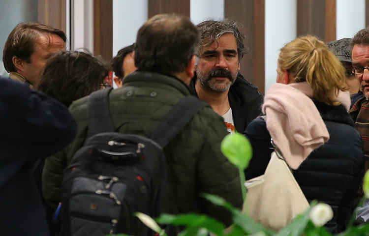 German-Turkish journalist Deniz Yucel walks after he was released from government detention on February 16, 2018. (Reuters/Huseyin Aldemir)