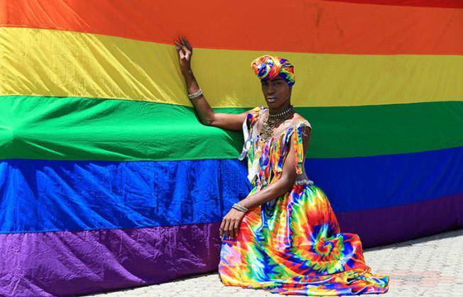 A demonstration calling for LGBT rights in Trinidad and Tobago on April 12. Journalists covering LGBTQ issues say they often face retaliation for their work. (Reuters/Andrea de Silva)