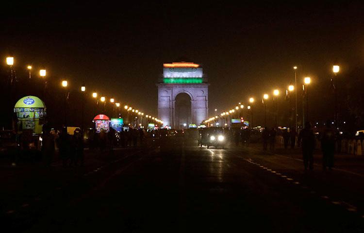 The India Gate war memorial in New Delhi, India in March 2018. India's National Investigation Agency summoned reporter Auqib Javeed to New Delhi for questioning at the agency's headquarters, according to reports. (Reuters/Saumya Khandelwal)