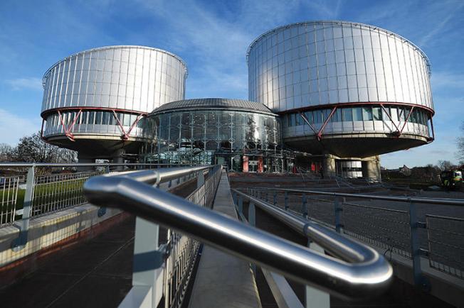 The European Court of Human Rights in Strasbourg. Exiled journalist Emin Huseynov filed a complaint to the court that argues Azerbaijan stripped him of his citizenship in retaliation for his critical views. (AFP/Frederick Florin)