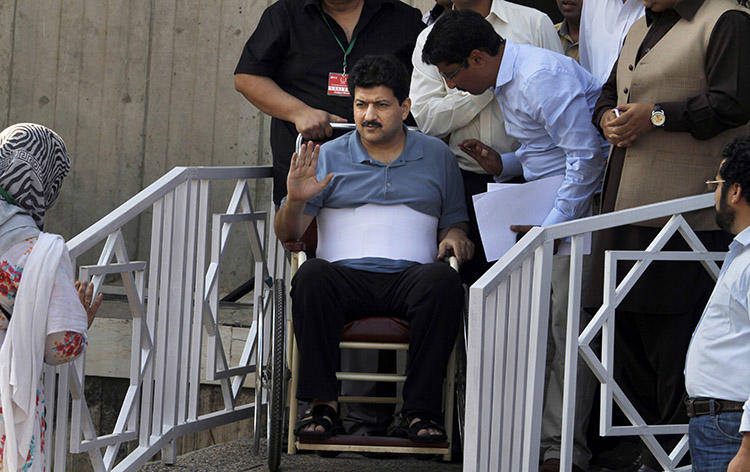Geo News anchor Hamid Mir leaves the Supreme Court in Islamabad in May 2014, after a hearing on the attempted assassination against him. Journalists point to the attack as a pivotal moment for the country’s media. (AP/Anjum Naveed)