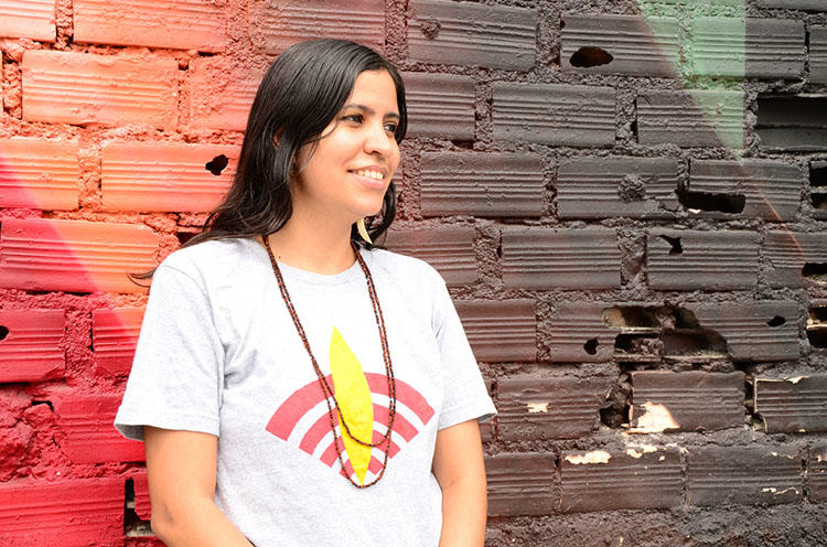 Radio Yandê founder Renata Machado. Rádio Yandê is one of the few outlets in Brazil to tell the stories of the country's indigenous people on their own terms. (Alfredo Boc Boc)