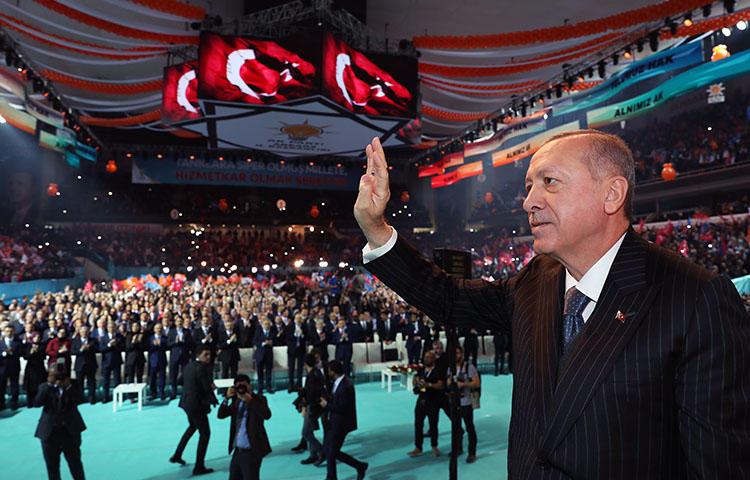 President Recep Tayyip Erdoğan, pictured at a meeting in Ankara on January 1. The president said this week that recent reforms have made Turkey's press more democratic. (AFP/Kayhan Ozer)