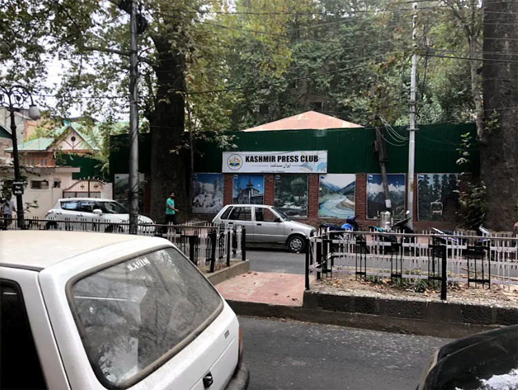 The Kashmir Press Club office is seen in Srinagar, Jammu and Kashmir state. In December 2018, foreign journalist was denied entry into India after reporting from Kashmir without government permission. (CPJ/Aliya Iftikhar)