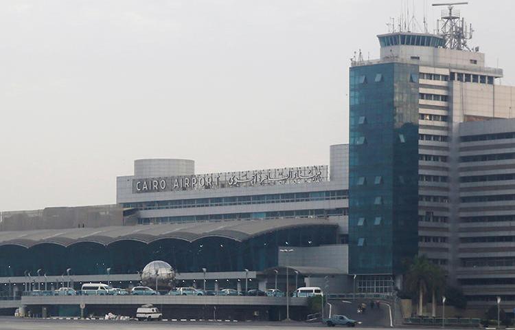 The Cairo International Airport is pictured through the window of a plane. Two journalists were recently detained at the airport in separate cases. (Amr Abdallah Dalsh/Reuters)