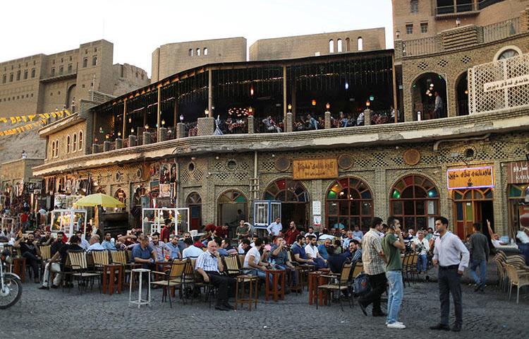 A cafe in the old city of Erbil, in September 2018. Journalists in Iraqi Kurdistan say they are under pressure from authorities. (Reuters/Thaier Al-Sudani)