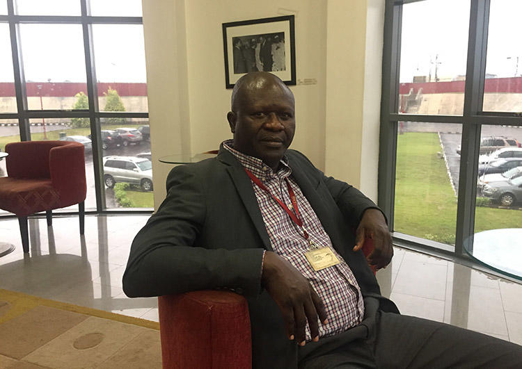 Martin Ayankola, editor of Punch, at the headquarters of the newspaper, known as 'Punch Place,' outside Lagos. (CPJ/Jonathan Rozen)