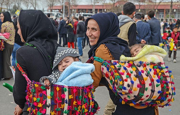 Supporters of the HDP party gather for an election rally in Batman, on March 12. On June 1, a court in the Turkish city handed down a prison sentence for a journalist who died in October. (AFP/Ilyas Akengin)