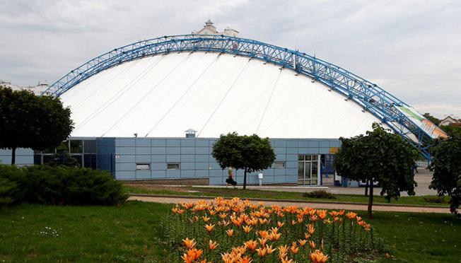 A view of the site for the 2019 European Games in Minsk, Belarus. Journalists covering the Games should be aware of local regulations on media accreditation and digital safety issues. (Reuters/Vasily Fedosenko)