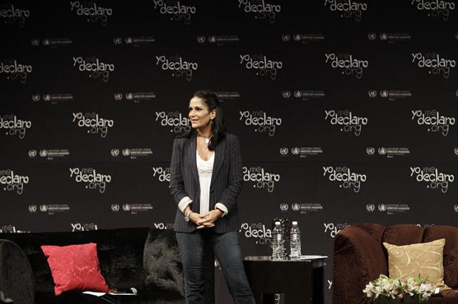 Journalist Lydia Cacho is seen in Mexico City, Mexico, on July 6, 2011. Unidentified individuals recently broke into Cacho's home, killed her pets, and stole reporting equipment. (AP/Franklin Reyes)