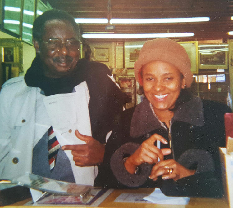 Marie Hydara, pictured with her father, the Gambian journalist Deyda. Maria says her family have had to wait 15 years for confirmation of who ordered her father's murder. (Marie Hydara)