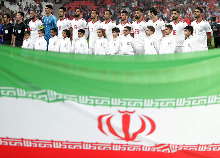 Iranian soccer players are seen in the United Arab Emirates on January 24, 2019. Photojournalist Forough Alaei was recently detained for 5 days over her coverage of women's access to soccer stadiums in Iran. (Reuters/Suhaib Salem)