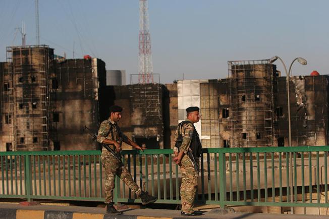 Iraqi police are seen in Maysan province, south of Baghdad, Iraq, on October 4, 2019. Four broadcasters in Baghdad were recently raided by unidentified assailants. (Reuters/Essam al-Sudani)