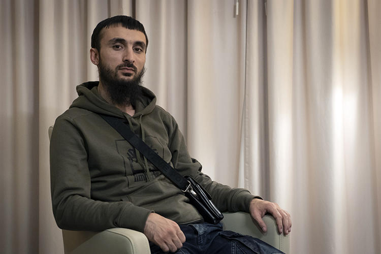 Chechen blogger Tumso Abdurakhmanov is seen in Poland on November 14, 2018. He was recently assaulted in what his brother described as an assassination attempt. (AP/Francesca Ebel)