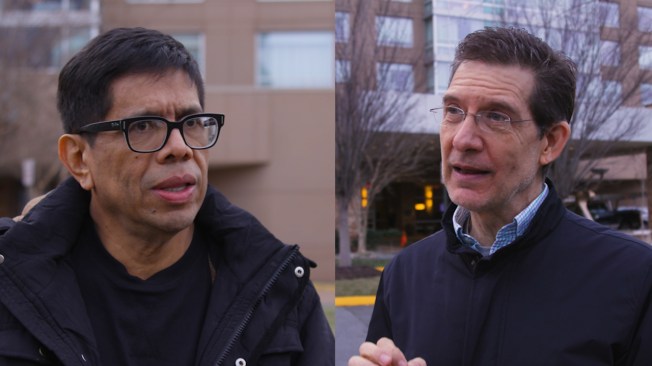 Nicaraguan journalists Miguel Mendoza (left) and Juan Lorenzo Holmann