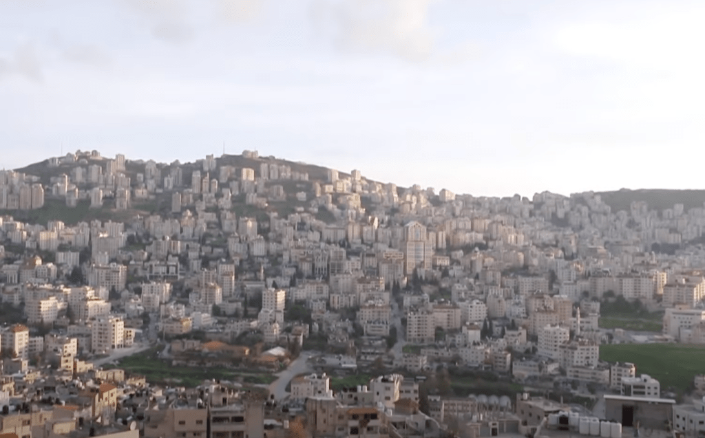 A general view of Nablus in the occupied West Bank in 2024.