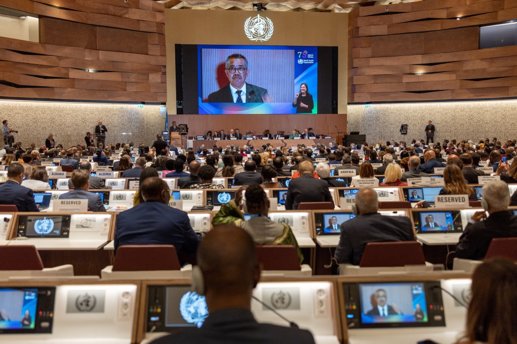 Central News Agency journalists Judy Tseng and Tien Hsi-ju were denied press accreditation to cover the World Health Assembly underway at the United Nations in Geneva, Switzerland. (Photo: Reuters/Denis Balibouse)