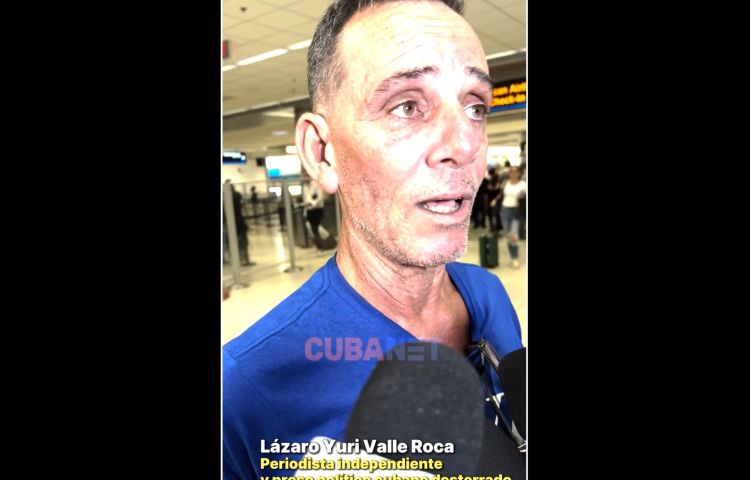 Journalist Lázaro Yuri Valle Roca left Cuba for exile in the United States on June 5 after serving nearly three years in prison. (Photo: Noticias Cubanet Cuba/YouTube)